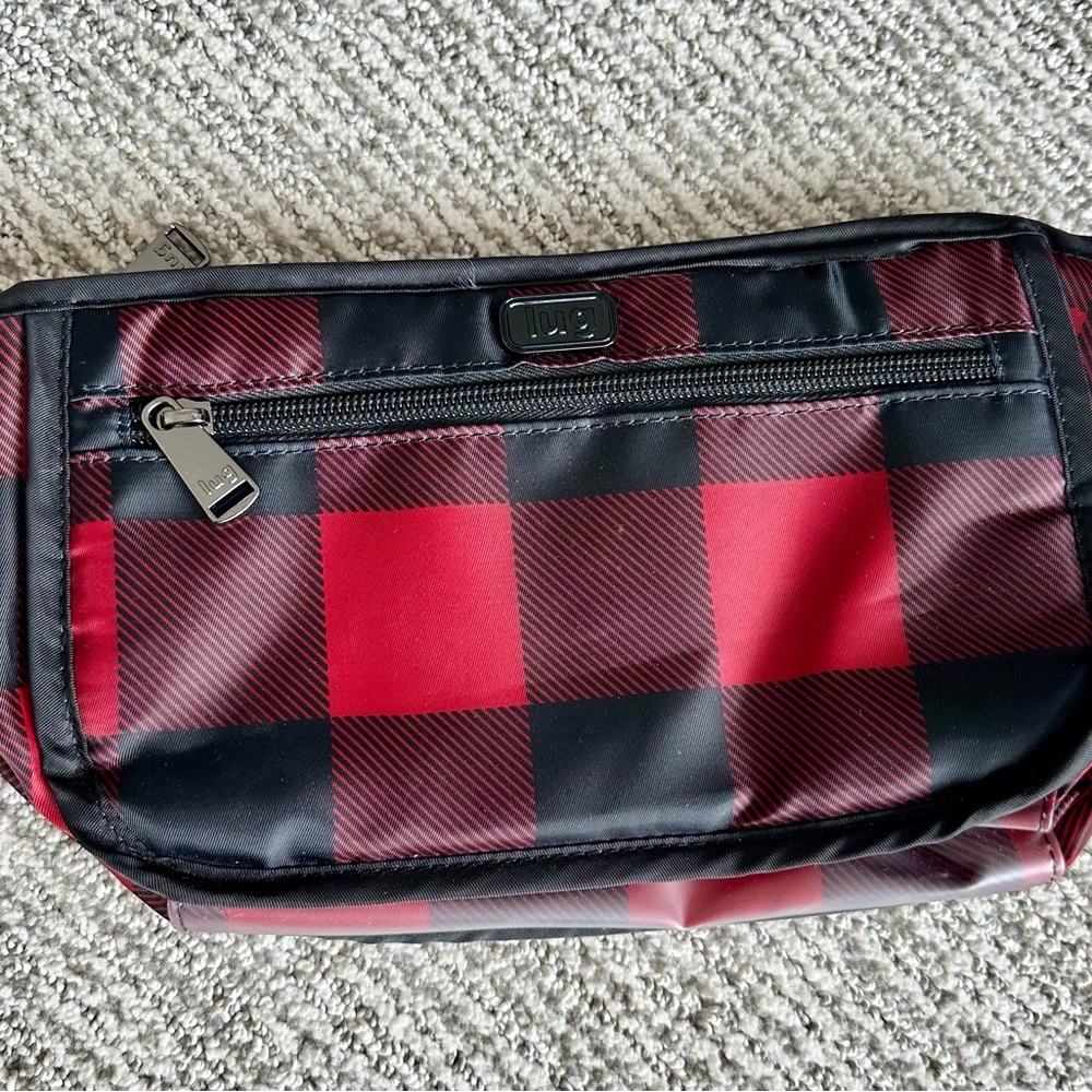 LUG Parasail cosmetic case buffalo check red black